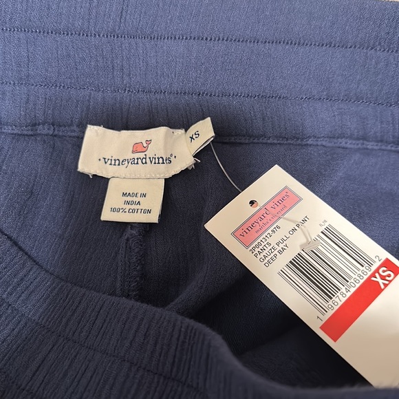 NWT Vineyard Vines Gauze Pull On Pant, Color:  Deep Bay, Size XS - Picture 9 of 9